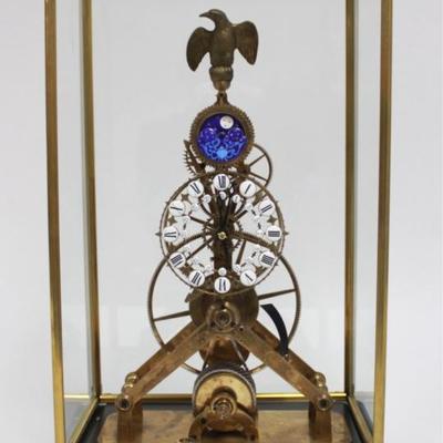 Lot 323: Contemporary Skeleton Clock 