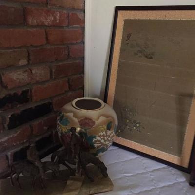 Vase and Artwork.