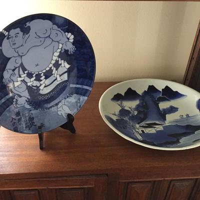 Blue and White Dishes.