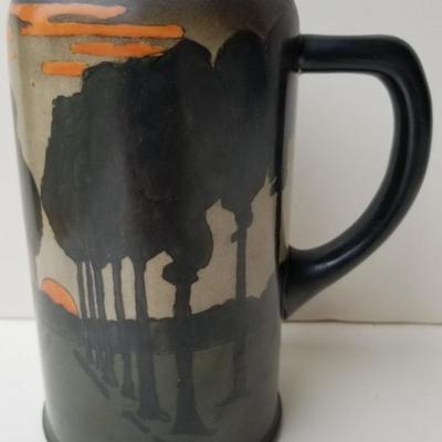Tall Lenox American Belleek Arts and Crafts Movement Mug