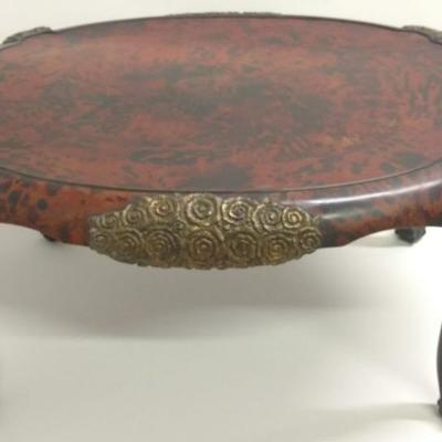 Maison Franck Carved Shell Art Deco Numbered Table from Palm Beach Area Estate