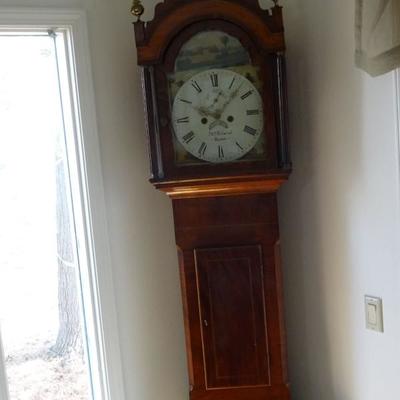 There are two early tall clocks at this sale. both will need some work, Very nice cabinets and decoration