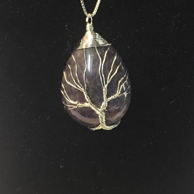 Waterdrop Tree Pendant 925 Sterling Silver