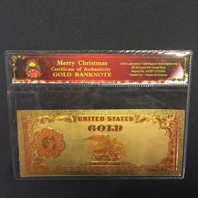 Gold Coin Certificate