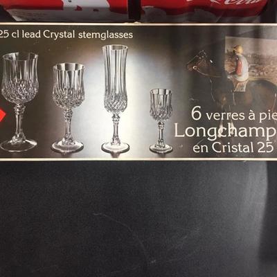 Crystal stemware in box