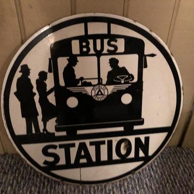  Family Heritage Estate Sales, LLC. New Jersey Estate Sales/ Pennsylvania Estate Sales.  Bus Station Sign. 