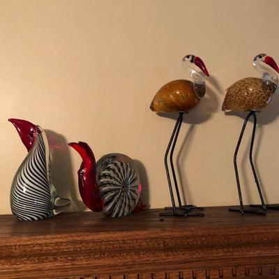  Family Heritage Estate Sales, LLC. New Jersey Estate Sales/ Pennsylvania Estate Sales.  Glass Birds and Snail. 