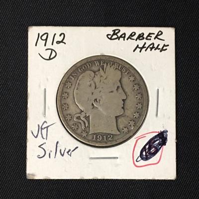1912-D Barber Half Dollar