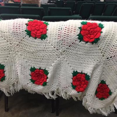 Hand crocheted bedspread