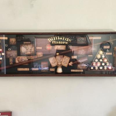 Collectible pool shadow box.  