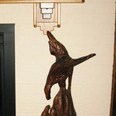 Hand carved 30"+ tall   BUY IT NOW  $ 200.00