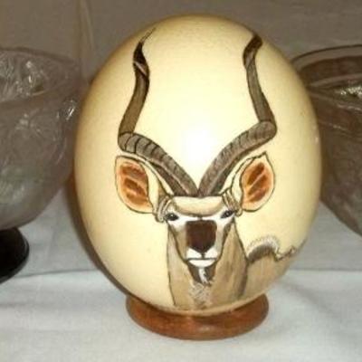 Hand Painted Ostrich Egg