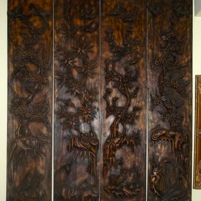 Carved Wood Wall Hanging