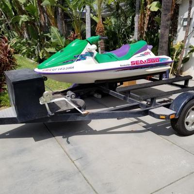 Older 1995 Seadoo and custom trailer for 2