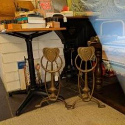 Solid brass art nouveau andirons.