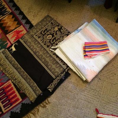 Rugs and textiles.