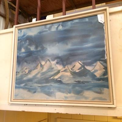 Hand painted watercolor from the 1950s.