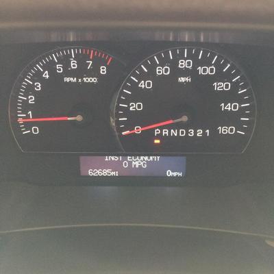 Mileage on the odometer.