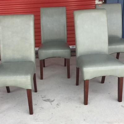 4 Gray Faux Leather Dining Room Chairs IB2003 Local Pickup https://www.ebay.com/itm/123347799594