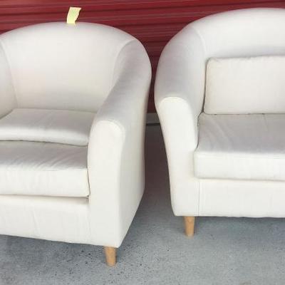 2 White Linen Occasional Chairs WN7008 https://www.ebay.com/itm/113230874475