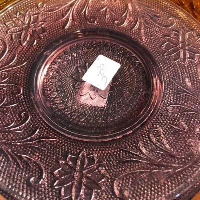 Tiara Glassware 
Amethyst/Plum/Purple Indian 
Sandwich Plates 