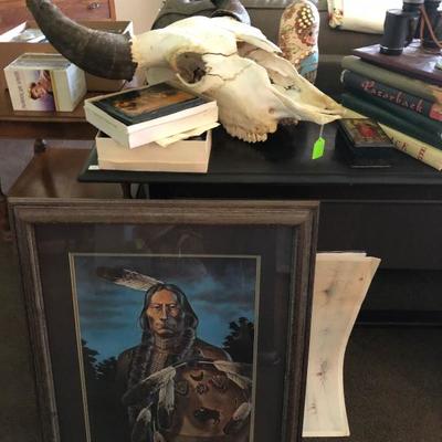 Buffalo Skull, Year Books, Black Lacquere Russian Trinket Boxes 