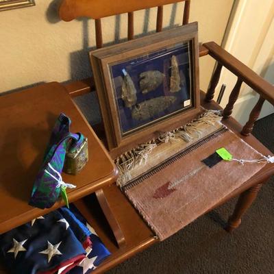 Telephone Chair, Woven Textiles, Framed Arrow Heads