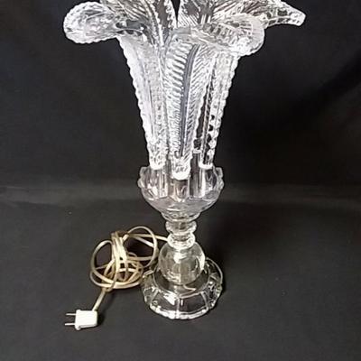 Glass Fern Leaf Lamp