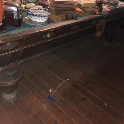 1860 BRUNSWICK BALKE COLLENDER MONARCH CUSHIONS POOL TABLE