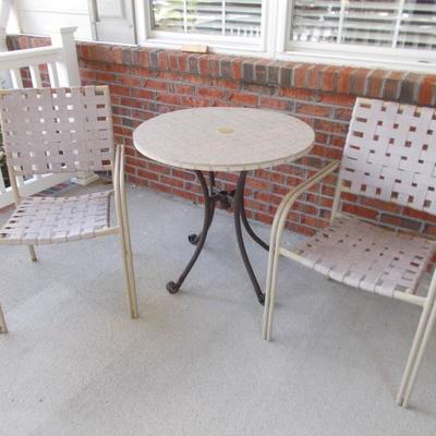 Tiled table $35 SOLD
30" round
Chairs $20 each 2 available
Glass table $22
