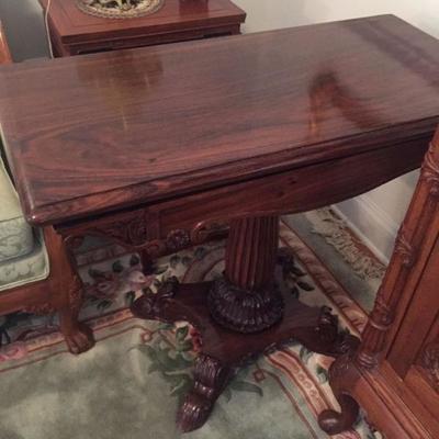 Rare Rosewood Neoclassical Games Table c. 1820-30