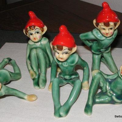 Vintage Japanese Ceramic Elves