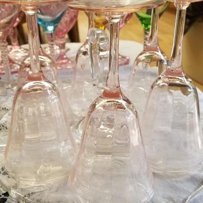Pink depression glasses
