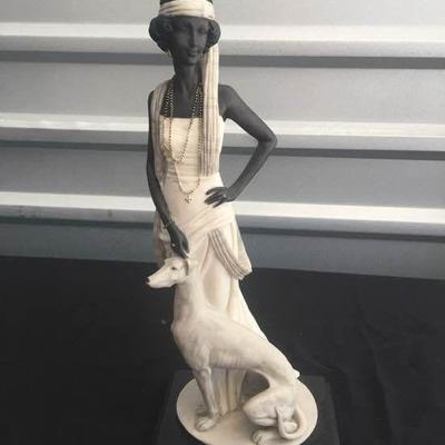 Belcari Bisque Lady with Dog