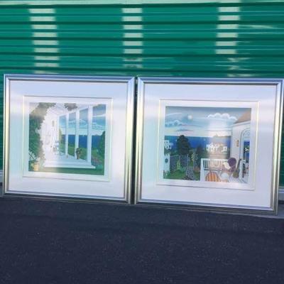 Beautiful paintings by the lake
