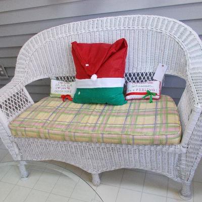 Wicker sofa $125