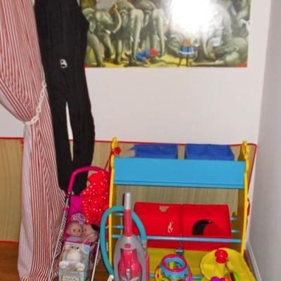 Storage bin $45 needs new bins
Doll stroller $12
Toy $5
Toy $10
Vacumn cleaner $10