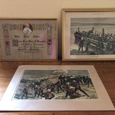 British pictures and an Apostolic Blessing