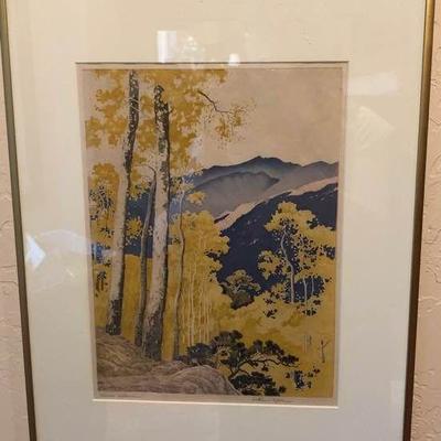 Golden Aspens Vintage art