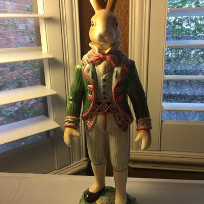 Fitz and Floyd rabbit figurine from the Old World Rabbits collection 