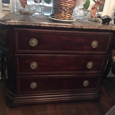 Bernhardt marble top table 