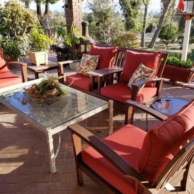 One of several patio sets