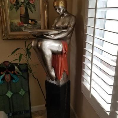 Large Chiparus statue.  5 ft tall!