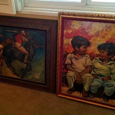 Several original oil paintings 