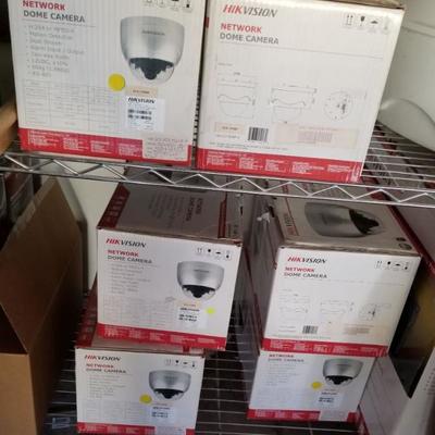 Several security cameras