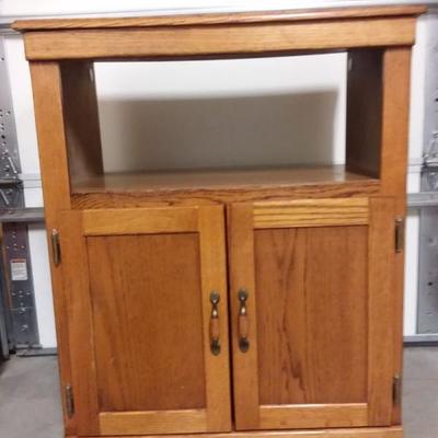Oak Rolling Cabinet