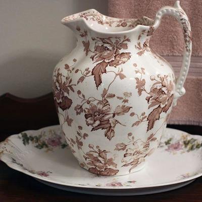 Antique pitcher and basin
