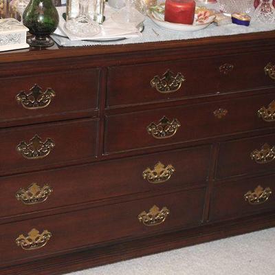 Drexel mahogany low dresser 70" W x 20" D x 33" H