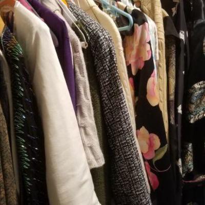 Fine selection of elegant clothes, Asian inspired jackets, and kimonos