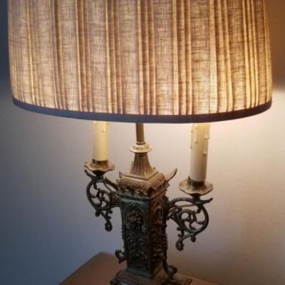 Pair of elegant French figural lamps